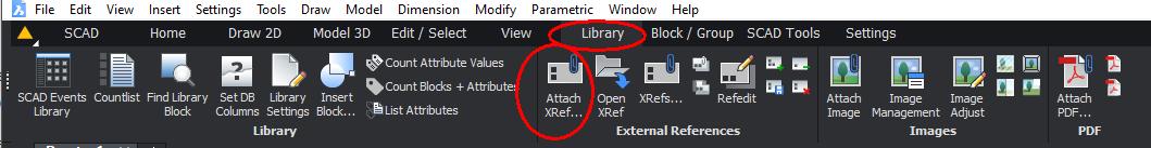 Xref Ribbon Externe koppeling (XREF) | SCAD Re-Event